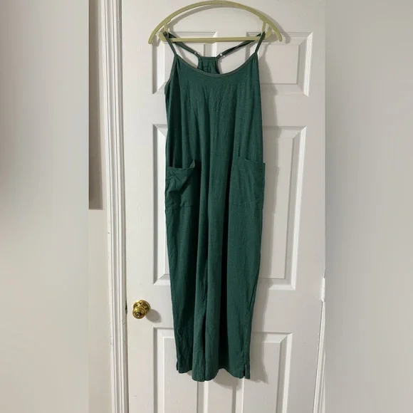 Pact Organic Cotton Women’s Jumpsuit – Green, Size Small, Built-in Bra - Picture 3 of 7